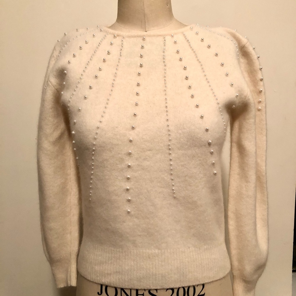 Vintage Summit Hill Angora Pear encrusted sweater